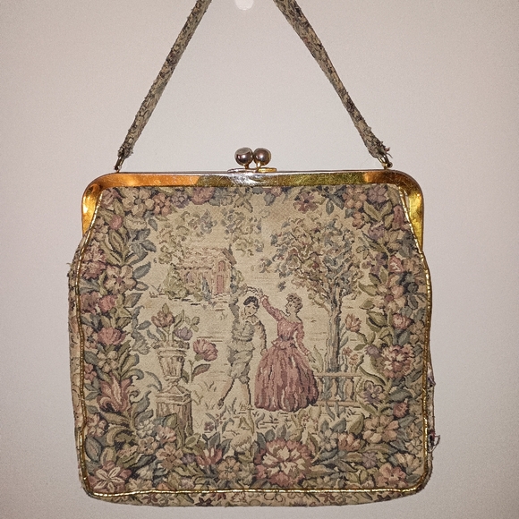 Antique Floral Tapestry Handbag - Picture 5 of 5
